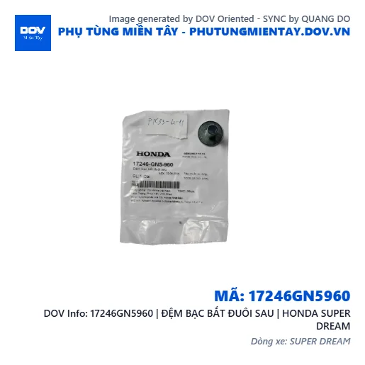 17246GN5960 | ĐỆM BẠC BẮT ĐUÔI SAU | HONDA SUPER DREAM — 17246GN5960