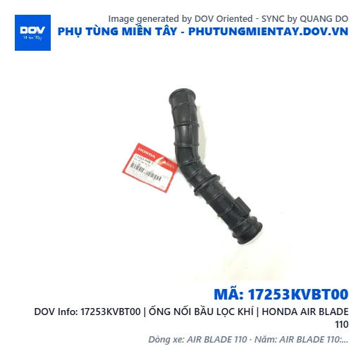 17253KVBT00 | ỐNG NỐI BẦU LỌC KHÍ | HONDA AIR BLADE 110 — 17253KVBT00