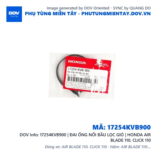17254KVB900 | ĐAI ỐNG NỐI BẦU LỌC GIÓ | HONDA AIR BLADE 110, CLICK 110 — 17254KVB900