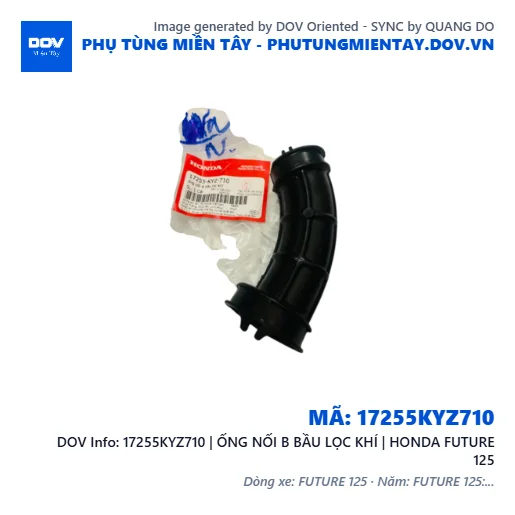 17255KYZ710 | ỐNG NỐI B BẦU LỌC KHÍ | HONDA FUTURE 125 — 17255KYZ710