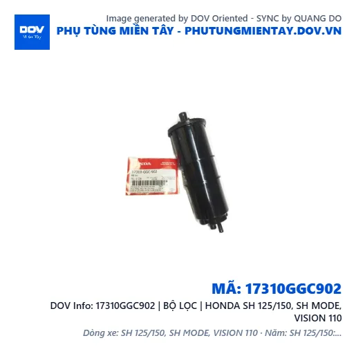 17310GGC902 | BỘ LỌC | HONDA SH 125/150, SH MODE, VISION 110 — 17310GGC902