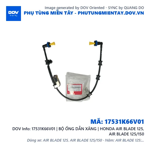17531K66V01 | BỘ ỐNG DẪN XĂNG | HONDA AIR BLADE 125, AIR BLADE 125/150 — 17531K66V01