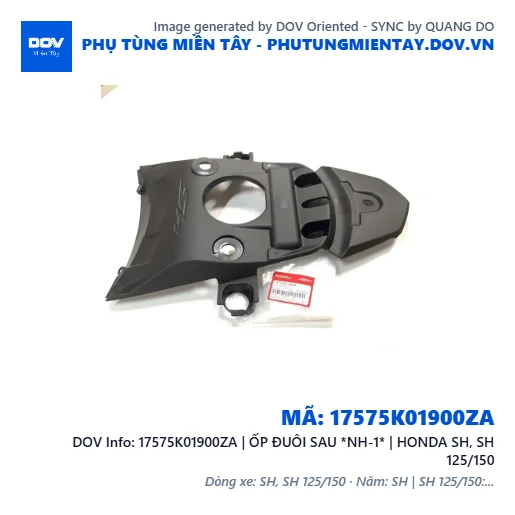 17575K01900ZA | ỐP ĐUÔI SAU *NH-1* | HONDA SH, SH 125/150 — 17575K01900ZA