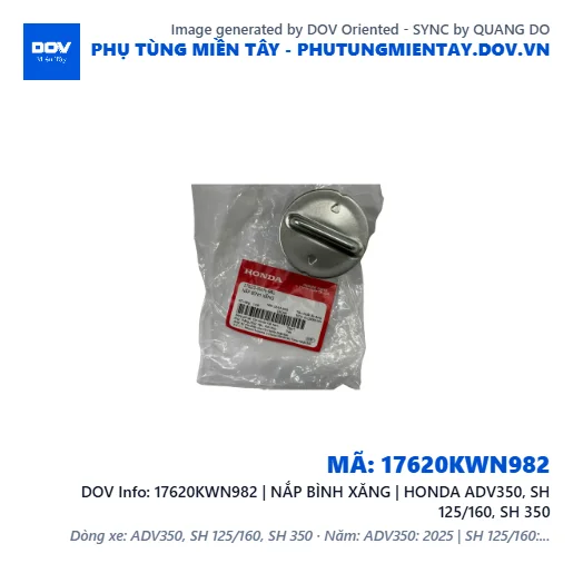 17620KWN982 | NẮP BÌNH XĂNG | HONDA ADV350, SH 125/160, SH 350 — 17620KWN982