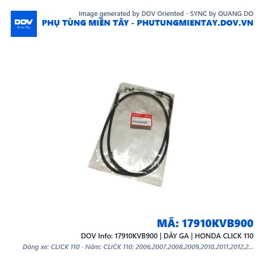 17910KVB900 | DÂY GA | HONDA CLICK 110 — 17910KVB900