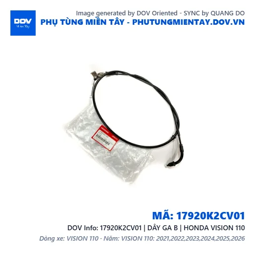 17920K2CV01 | DÂY GA B | HONDA VISION 110 — 17920K2CV01