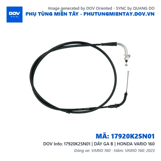 17920K2SN01 | DÂY GA B | HONDA VARIO 160 — 17920K2SN01