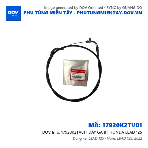 17920K2TV01 | DÂY GA B | HONDA LEAD 125 — 17920K2TV01
