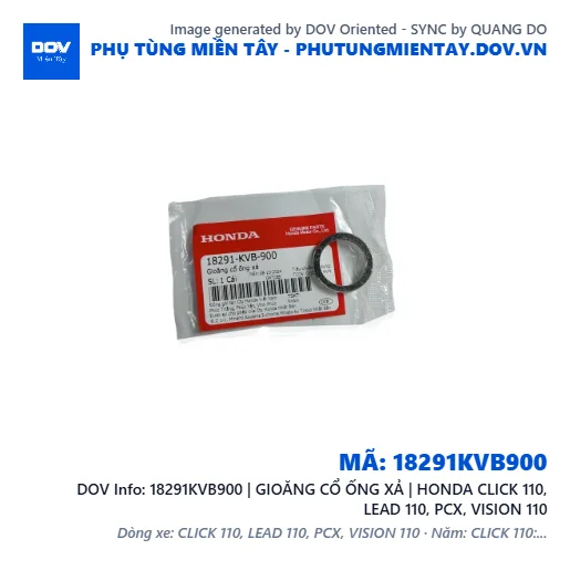 18291KVB900 | GIOĂNG CỔ ỐNG XẢ | HONDA CLICK 110, LEAD 110, PCX, VISION 110 — 18291KVB900