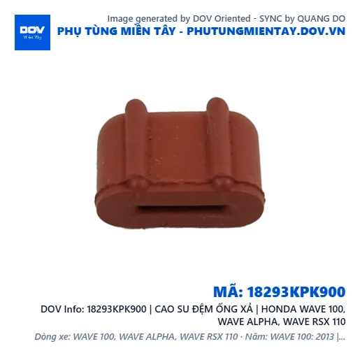 18293KPK900 | CAO SU ĐỆM ỐNG XẢ | HONDA WAVE 100, WAVE ALPHA, WAVE RSX 110 — 18293KPK900