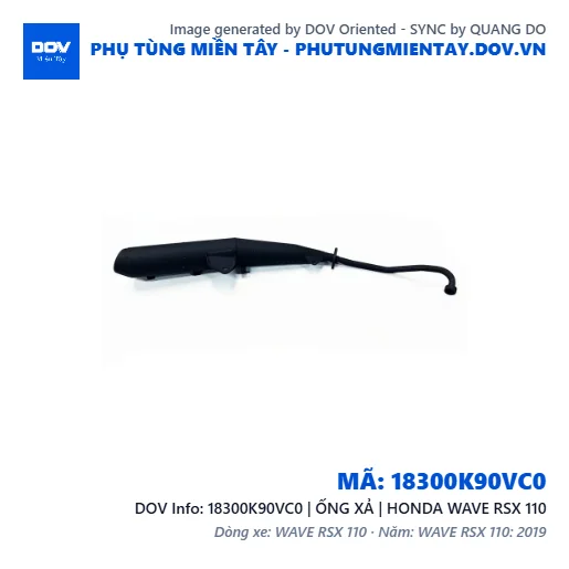 18300K90VC0 | ỐNG XẢ | HONDA WAVE RSX 110 — 18300K90VC0
