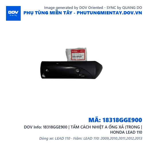 18318GGE900 | TẤM CÁCH NHIỆT A ỐNG XẢ (TRONG | HONDA LEAD 110 — 18318GGE900
