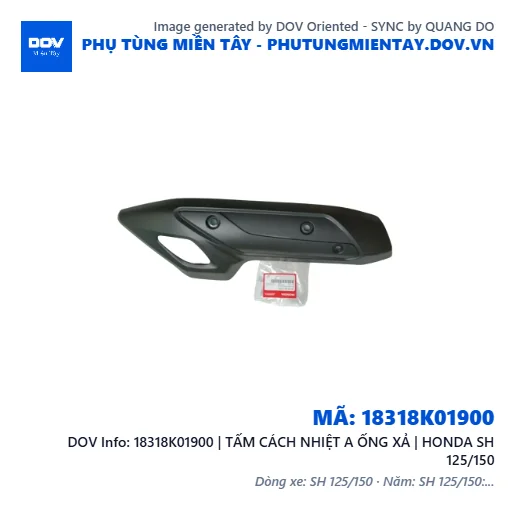 18318K01900 | TẤM CÁCH NHIỆT A ỐNG XẢ | HONDA SH 125/150 — 18318K01900