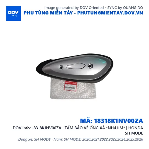 18318K1NV00ZA | TẤM BẢO VỆ ỐNG XẢ *NH411M* | HONDA SH MODE — 18318K1NV00ZA