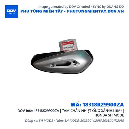 18318K29900ZA | TẤM CHẮN NHIỆT ỐNG XẢ*NH411M* | HONDA SH MODE — 18318K29900ZA