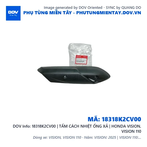 18318K2CV00 | TẤM CÁCH NHIỆT ỐNG XẢ | HONDA VISION, VISION 110 — 18318K2CV00