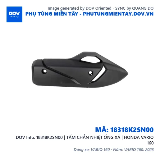 18318K2SN00 | TẤM CHẮN NHIỆT ỐNG XẢ | HONDA VARIO 160 — 18318K2SN00