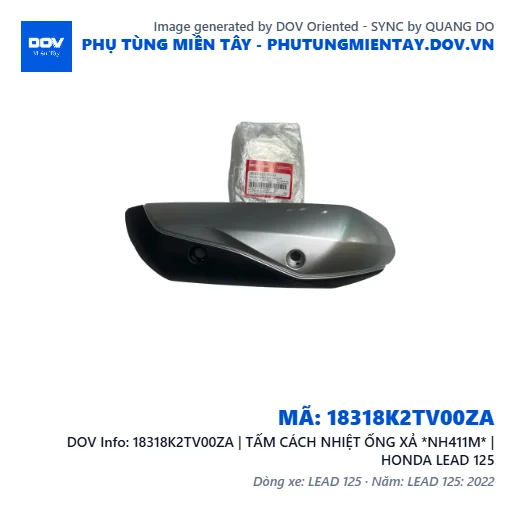 18318K2TV00ZA | TẤM CÁCH NHIỆT ỐNG XẢ *NH411M* | HONDA LEAD 125 — 18318K2TV00ZA