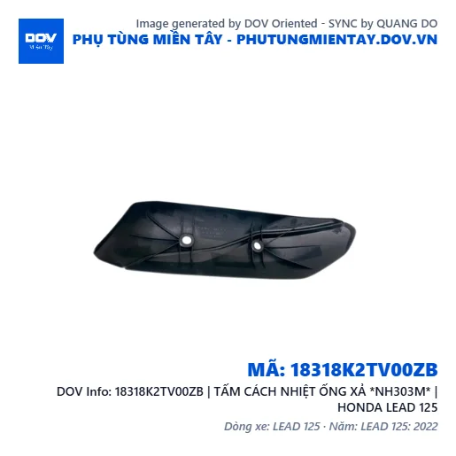 18318K2TV00ZB | TẤM CÁCH NHIỆT ỐNG XẢ *NH303M* | HONDA LEAD 125 — 18318K2TV00ZB