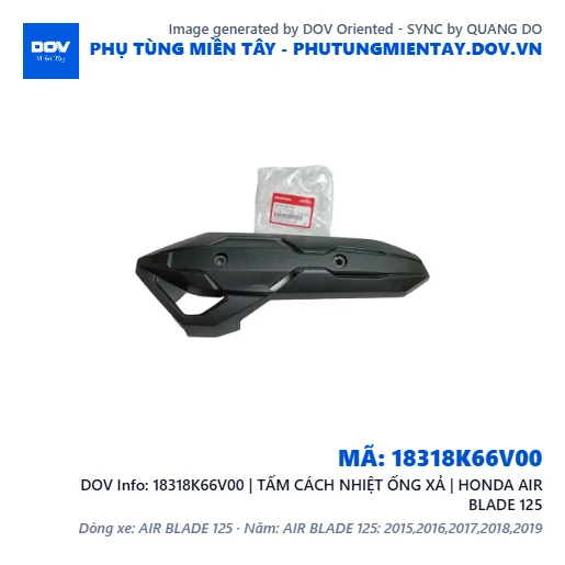 18318K66V00 | TẤM CÁCH NHIỆT ỐNG XẢ | HONDA AIR BLADE 125 — 18318K66V00