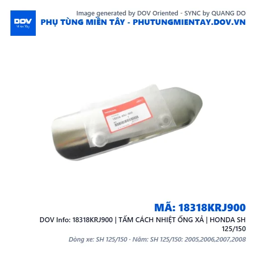 18318KRJ900 | TẤM CÁCH NHIỆT ỐNG XẢ | HONDA SH 125/150 — 18318KRJ900