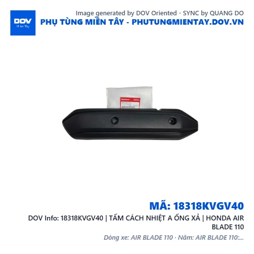 18318KVGV40 | TẤM CÁCH NHIỆT A ỐNG XẢ | HONDA AIR BLADE 110 — 18318KVGV40