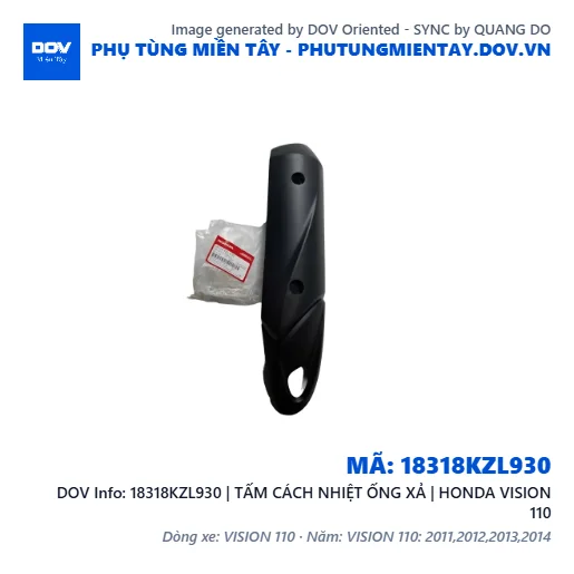 18318KZL930 | TẤM CÁCH NHIỆT ỐNG XẢ | HONDA VISION 110 — 18318KZL930