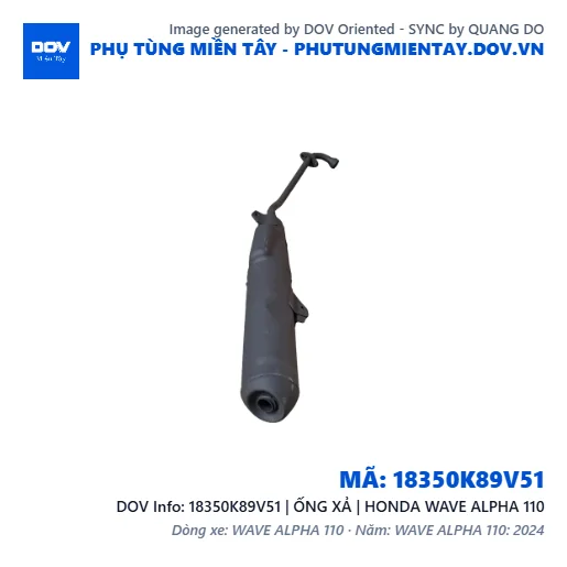 18350K89V51 | ỐNG XẢ | HONDA WAVE ALPHA 110 — 18350K89V51