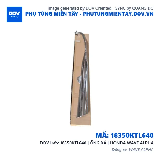 18350KTL640 | ỐNG XẢ | HONDA WAVE ALPHA — 18350KTL640