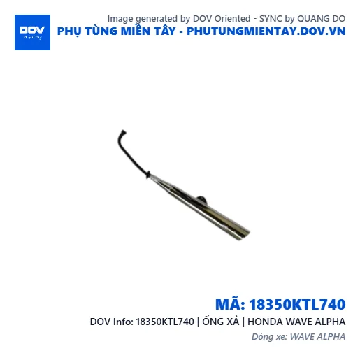18350KTL740 | ỐNG XẢ | HONDA WAVE ALPHA — 18350KTL740