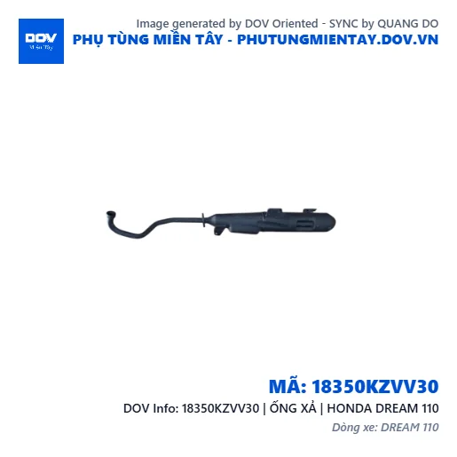18350KZVV30 | ỐNG XẢ | HONDA DREAM 110 — 18350KZVV30