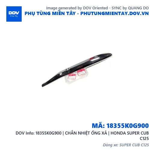 18355K0G900 | CHẮN NHIỆT ỐNG XẢ | HONDA SUPER CUB C125 — 18355K0G900