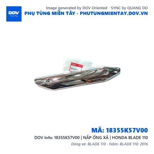 18355K57V00 | NẮP ỐNG XẢ | HONDA BLADE 110 — 18355K57V00