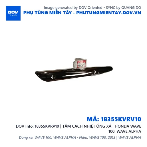18355KVRV10 | TẤM CÁCH NHIỆT ỐNG XẢ | HONDA WAVE 100, WAVE ALPHA — 18355KVRV10