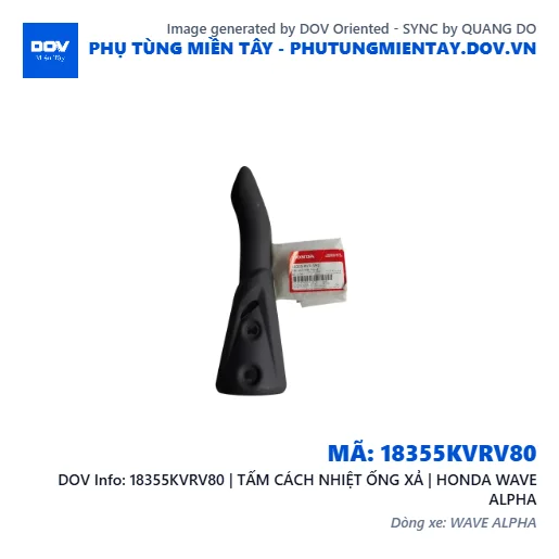 18355KVRV80 | TẤM CÁCH NHIỆT ỐNG XẢ | HONDA WAVE ALPHA — 18355KVRV80