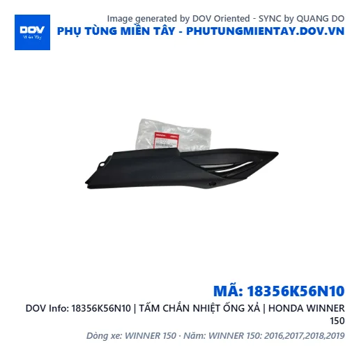 18356K56N10 | TẤM CHẮN NHIỆT ỐNG XẢ | HONDA WINNER 150 — 18356K56N10