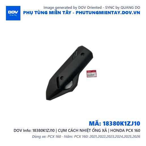 18380K1ZJ10 | CỤM CÁCH NHIỆT ỐNG XẢ | HONDA PCX 160 — 18380K1ZJ10