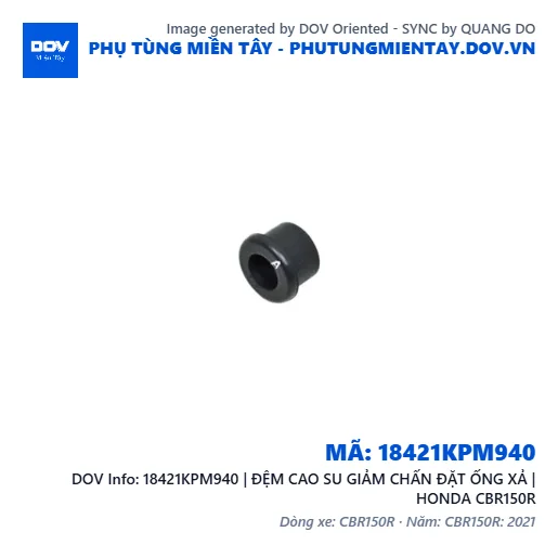 18421KPM940 | ĐỆM CAO SU GIẢM CHẤN ĐẶT ỐNG XẢ | HONDA CBR150R — 18421KPM940
