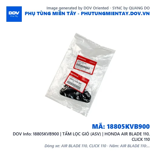 18805KVB900 | TẤM LỌC GIÓ (ASV) | HONDA AIR BLADE 110, CLICK 110 — 18805KVB900