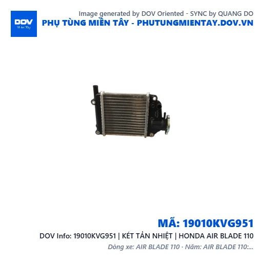 19010KVG951 | KÉT TẢN NHIỆT | HONDA AIR BLADE 110 — 19010KVG951