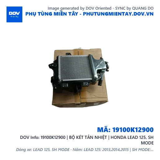 19100K12900 | BỘ KÉT TẢN NHIỆT | HONDA LEAD 125, SH MODE — 19100K12900
