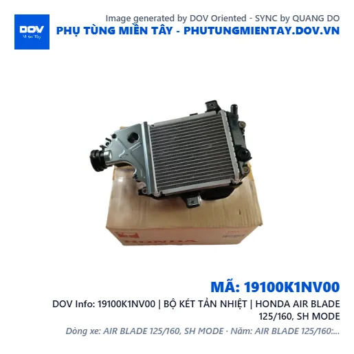 19100K1NV00 | BỘ KÉT TẢN NHIỆT | HONDA AIR BLADE 125/160, SH MODE — 19100K1NV00