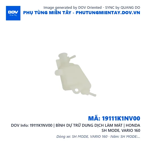 19111K1NV00 | BÌNH DỰ TRỮ DUNG DỊCH LÀM MÁT | HONDA SH MODE, VARIO 160 — 19111K1NV00
