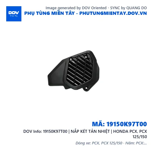 19150K97T00 | NẮP KÉT TẢN NHIỆT | HONDA PCX, PCX 125/150 — 19150K97T00