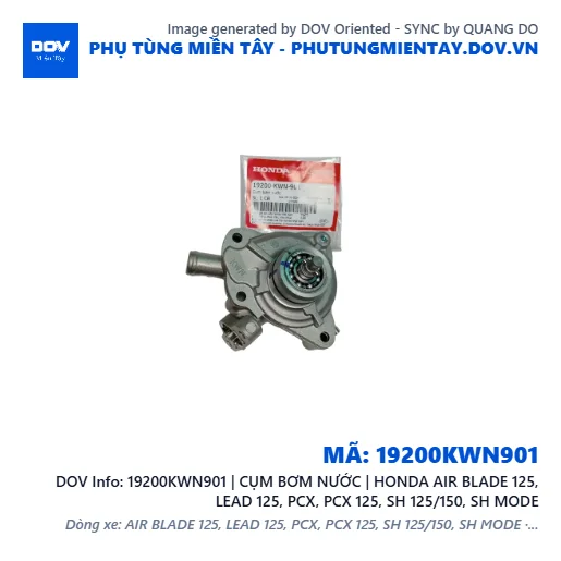19200KWN901 | CỤM BƠM NƯỚC | HONDA AIR BLADE 125, LEAD 125, PCX, PCX 125, SH 125/150, SH MODE — 19200KWN901