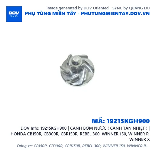 19215KGH900 | CÁNH BƠM NƯỚC ( CÁNH TẢN NHIỆT ) | HONDA CB150R, CB300R, CBR150R, REBEL 300, WINNER 150, WINNER R, WINNER X — 19215KGH900