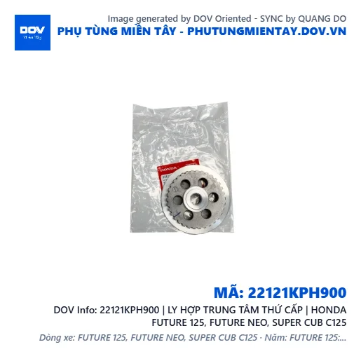 22121KPH900 | LY HỢP TRUNG TÂM THỨ CẤP | HONDA FUTURE 125, FUTURE NEO, SUPER CUB C125 — 22121KPH900