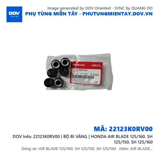 22123K0RV00 | BỘ BI VĂNG | HONDA AIR BLADE 125/160, SH 125/150, SH 125/160 — 22123K0RV00