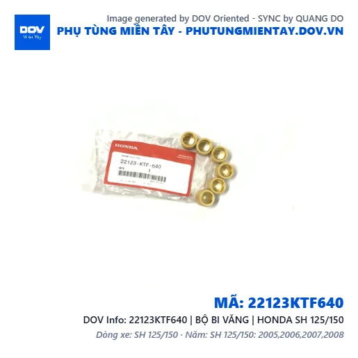 22123KTF640 | BỘ BI VĂNG | HONDA SH 125/150 — 22123KTF640