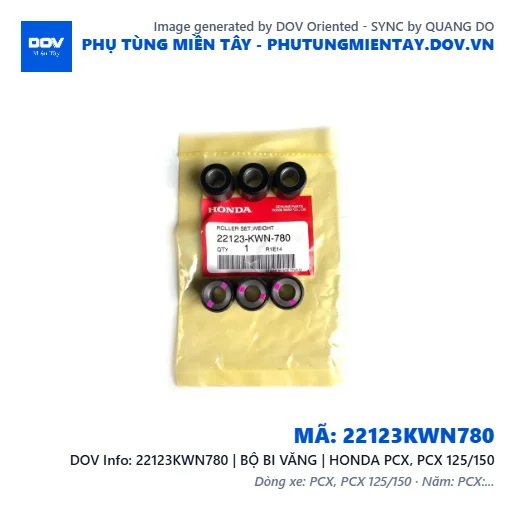 22123KWN780 | BỘ BI VĂNG | HONDA PCX, PCX 125/150 — 22123KWN780